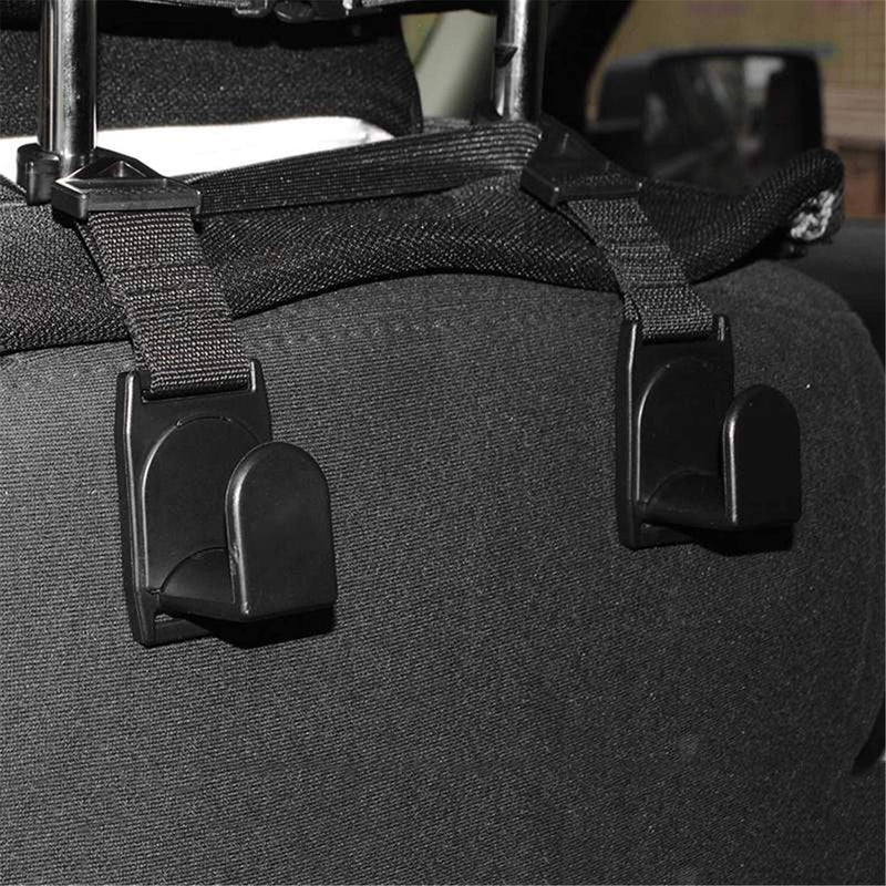 YOCTM 4-Pack Roll Bar Coat Hanger Clothes Hook & Seat Headrest Hook Hanger Storage for Jeep Wrangler JL JT TJ JK JLU Sports Sahara Freedom Rubicon X & Unlimited 2007-2023 - Image 4